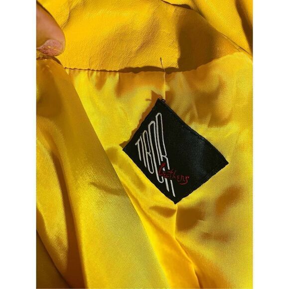 Vintage Tibor Leathers yellow Size M - Picture 9 of 9
